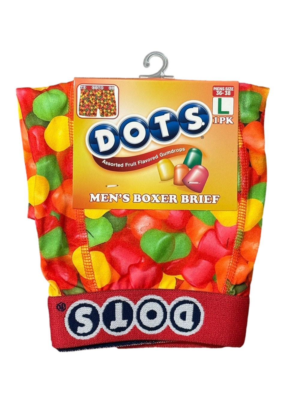 Mens Dots Retro Gumdrops Licensed Boxer Briefs - Size Large - NWT